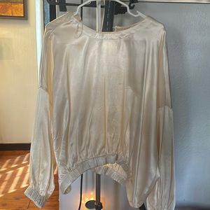 Zara blouse white viscose  for evening dress